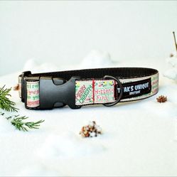 Handmade Christmas Vacation Dog Collar 