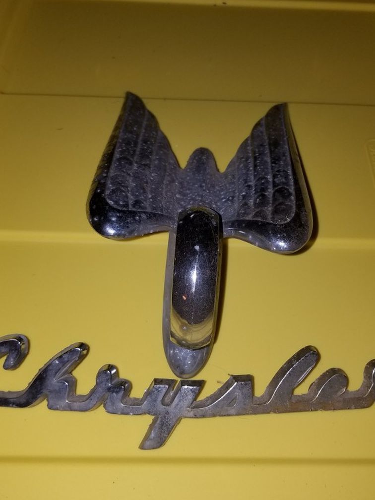 Chrysler Hood Ornament And Emblem 1940-50s