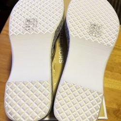 Michael Kors Beige and White Monogram Sandals