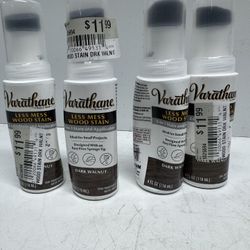 Varathane Dark Walnut Wood Stain. $10 Takes All 4. Must Pick Up