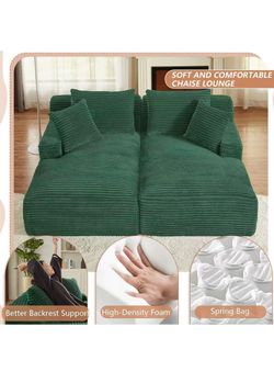 ❤️🔥 T) Oversized Double Chaise Lounge Chair,