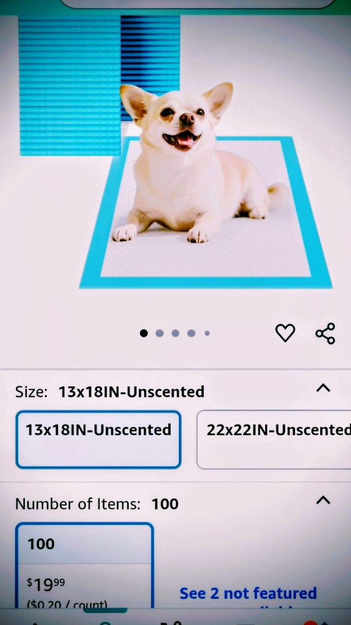 Puppy / Sm. Dog Pee Pads  #250 