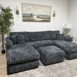 Dark Grey Sectional Couch