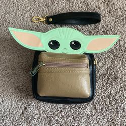 Brand New Loungefly X Disney Star Wars Mandalorian Baby Yoda Wristlet And Belt Bag 