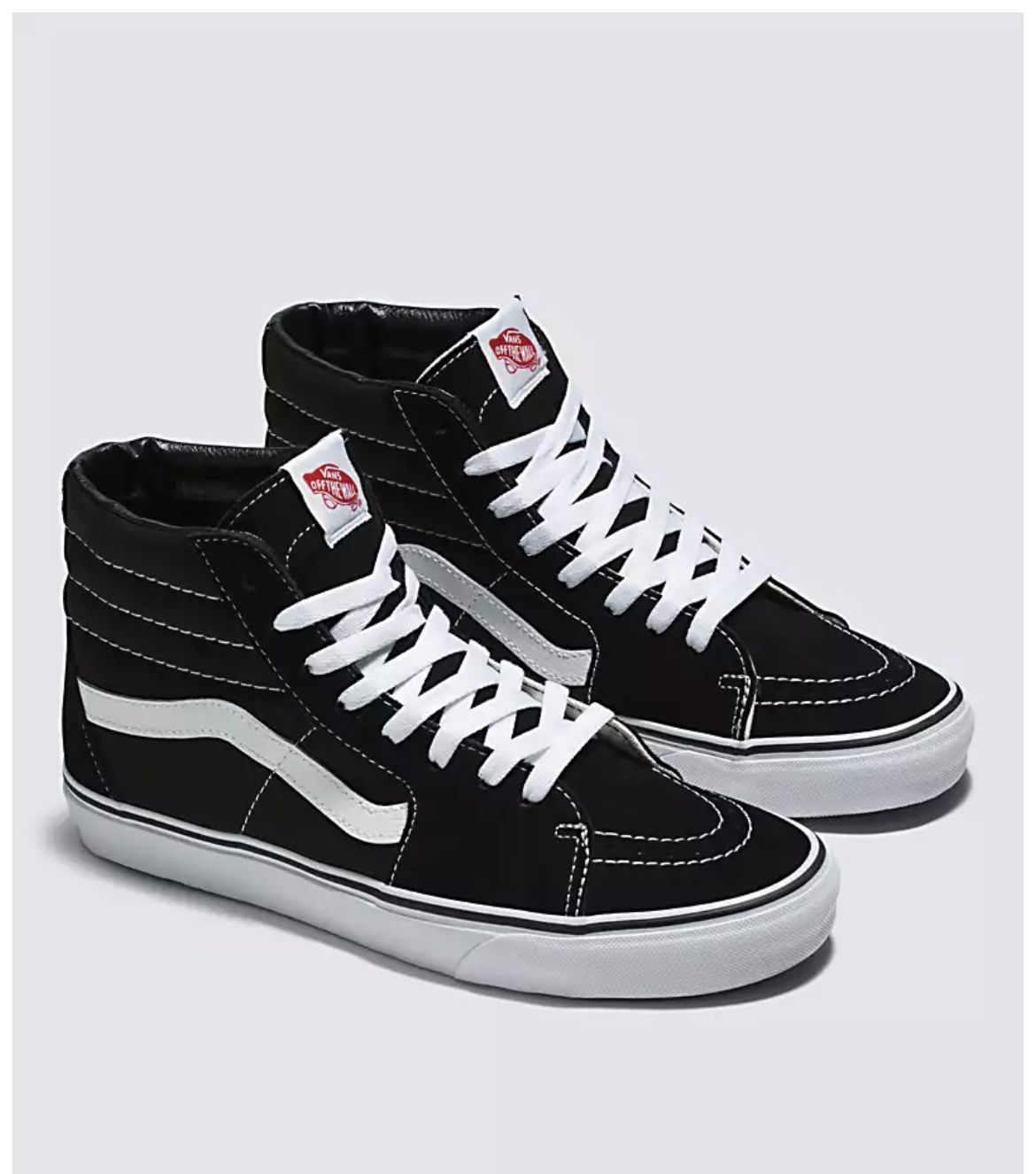 Size 9.5 Black/Black/White Sk8-Hi Shoe