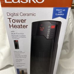 Electric Digital Ceramic Tower Heater Lasko 