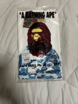 White and light blue bape shirt
