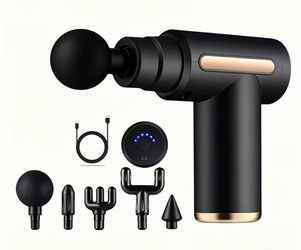 Electric Massage Gun, 6-Speed Muscle Massager, Portable Handheld Ultra-Quiet Muscle Reliever, USB Rechargeable with Lithium Battery