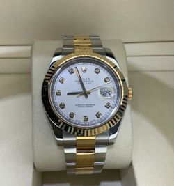 Rolex Datejust 41 factory diamond dial 18k yellow gold
