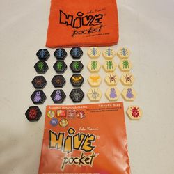 VNT Hive Pocket Strategy Tile Board Game Travel Size w/ Ladybug & Mosquito Gen 42
