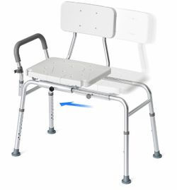 Adjustable Bath Transfer Bench with Swivel Seat
