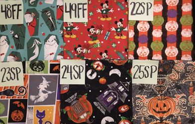 Fabric w designs/ Tela con diseños