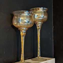 Venetian Glass Pillar Candle Holder