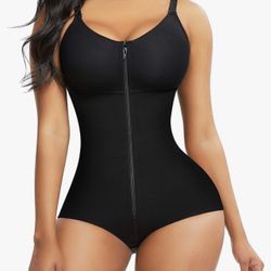 XL FeelinGirl Faja Body Shaper for Women Tummy Control Postpartum Shapewear Bodysuit Full Bust Bodysuits With Zipper