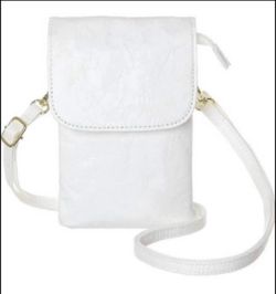 Brandnew Roomy Pockets Series Small Crossbody Bags Cell Phone Purse Wallet for Women Kraft Paper-White