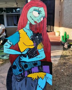 Sally nightmare before christmas wood cut out