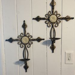 Pair Of Stunning Romantic Sconce Candle Holders