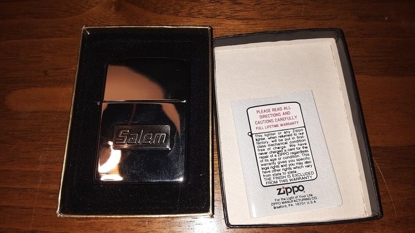 Vintage Zippo Lighter Salem Cigarettes NOS Unfired