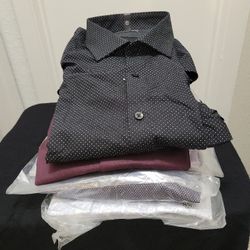 NWT Men's Dress Shirts Lot  Of 5: 2XL-3XL 