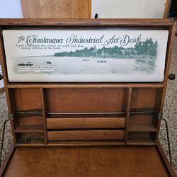 Antique 1913 Chautauqua Industrial Art Desk