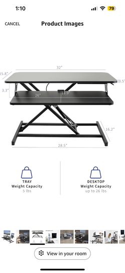 Stand Up Desk Converter $50
