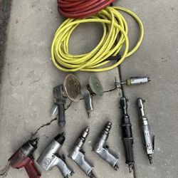  Air Tools Lot – Impacts, Drills, Grinders & Ratchets – $300