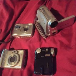 Lot of 5 Digital Cameras and Camcorder