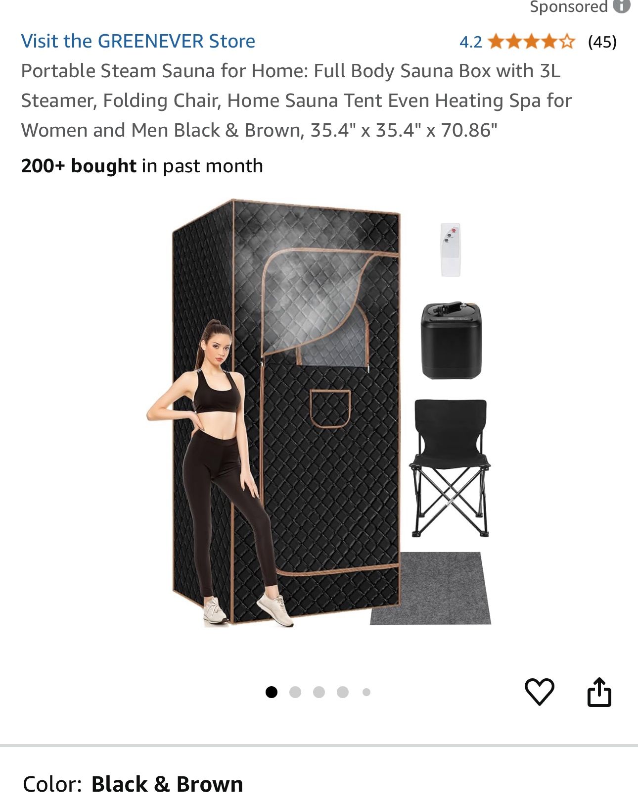 Portable Sauna New $90