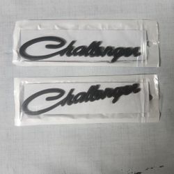 Black Dodge Challenger Emblems