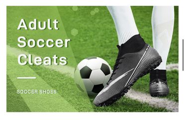 Soccer Cleats Mens High Top Football Cleats （10.5 Women/ 9 Men）black  Thumbnail