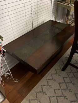 Coffee Table - Wood & Stone