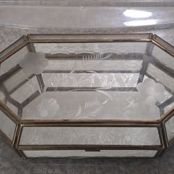 Antique Glass Trinket Box