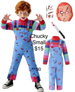 Chucky Horror Scary Halloween Child’s Play Costume Kids Small
