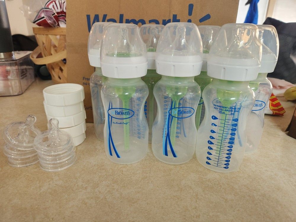 9 Oz Wide Neck Dr Brown Bottles