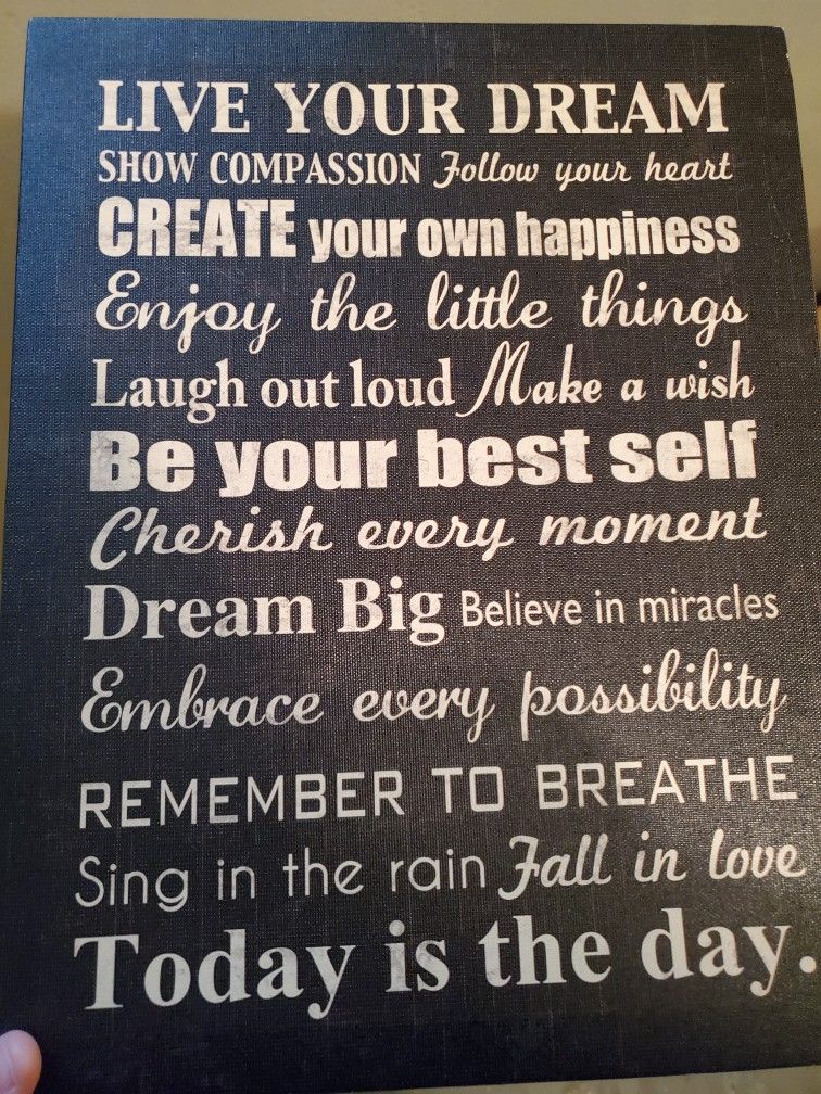 Live Your Dream Canvas Picture