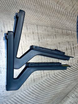TV Stand Legs Black Plastic Set of 2