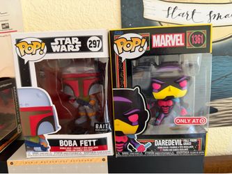 Funko pop boba fett and daredevil