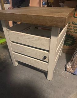Rustic Farmhouse Nightstand / End Table