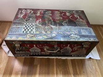 Antique Metal Chest From India