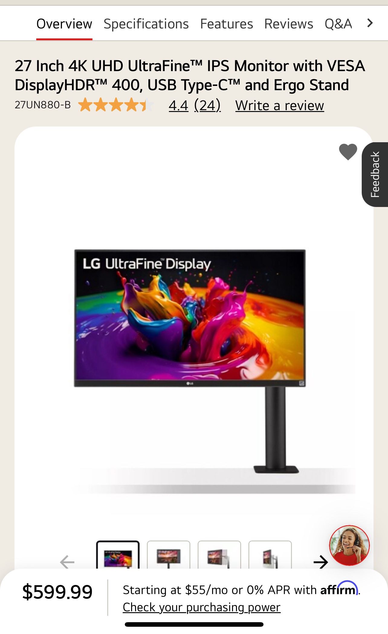 LG 27 Inch UltraFine Monitor