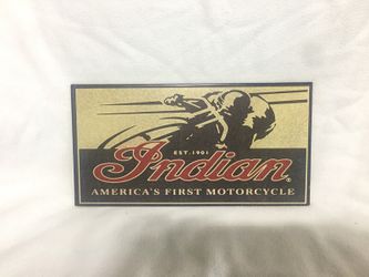 Metal Indian Motorcycle Sign