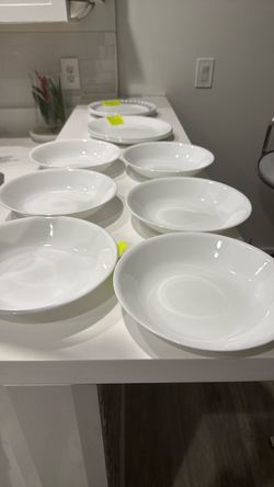 White Ceramic CORELLE  Bowls Set of 6