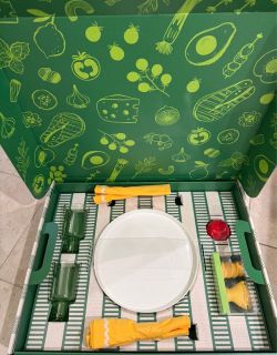 Hello Fresh New Picnic Box Plate drinks napkins salt pepper shakers timer