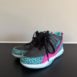 AND1 Girls 6 Fierce High Top Basketball Shoes Sneakers Lace Up Non Marking