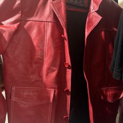 Red Leather Men’s Jacket By Be Real