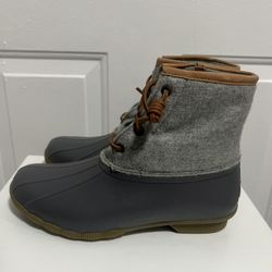 Sperry Women Saltwater Wool Embossed Duck Boots