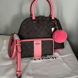 Coach Satchel And Matching Wallet 