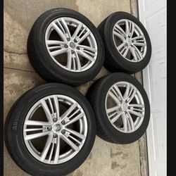 4 - 225/55r17 5x114.3 5x4.5 Stock G37 G35 Nissan 350z 370z Maxima Altima Civic Accord Wheels Rims Good 80% Treads Tires!