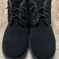 ASPEN HARPER Water Repellent BLACK Suede Lace-Up Ankle Boots Sz 10