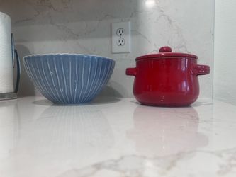 Ceramic Bowl and Mini Cocotte Set